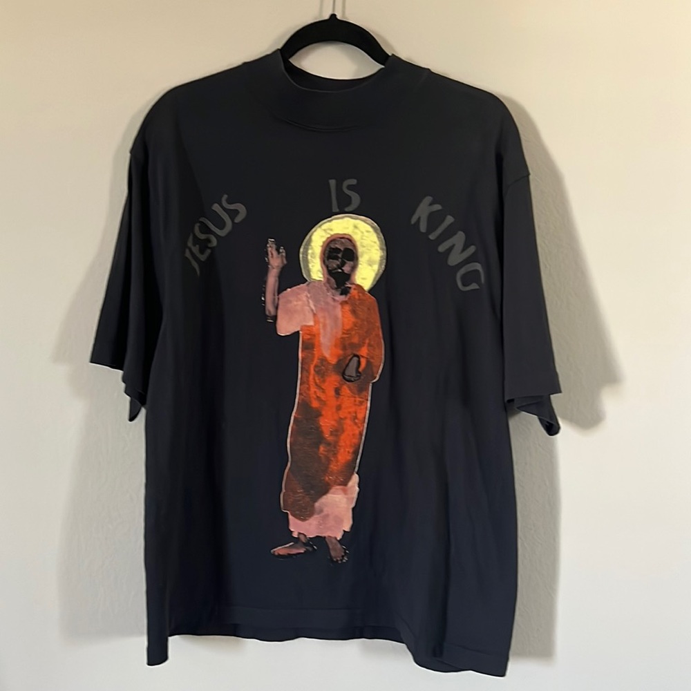 Jesus is king mock neck shirt